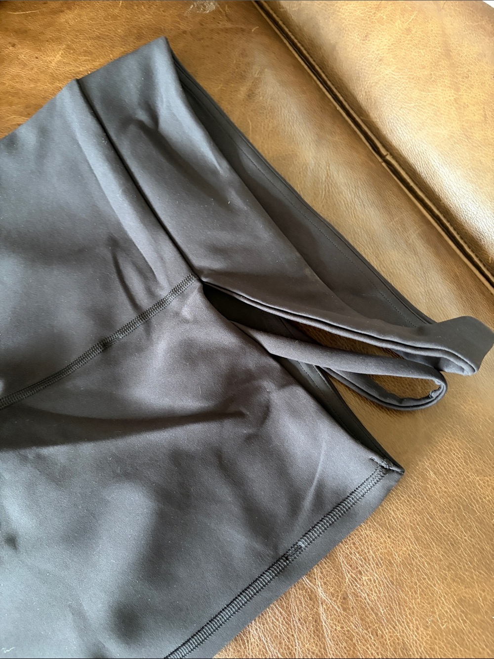 Lululemon Slit Waist Black Leggings - Picture 2 of 4